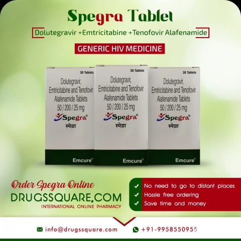 Фото Buy Spegra Online - Dolutegravir, Emtricitabine and Tenofovir Alafenamide Tablet