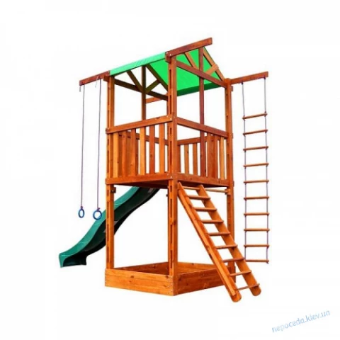 Фото Игровая детская площадка для дачи (башня с горкой)